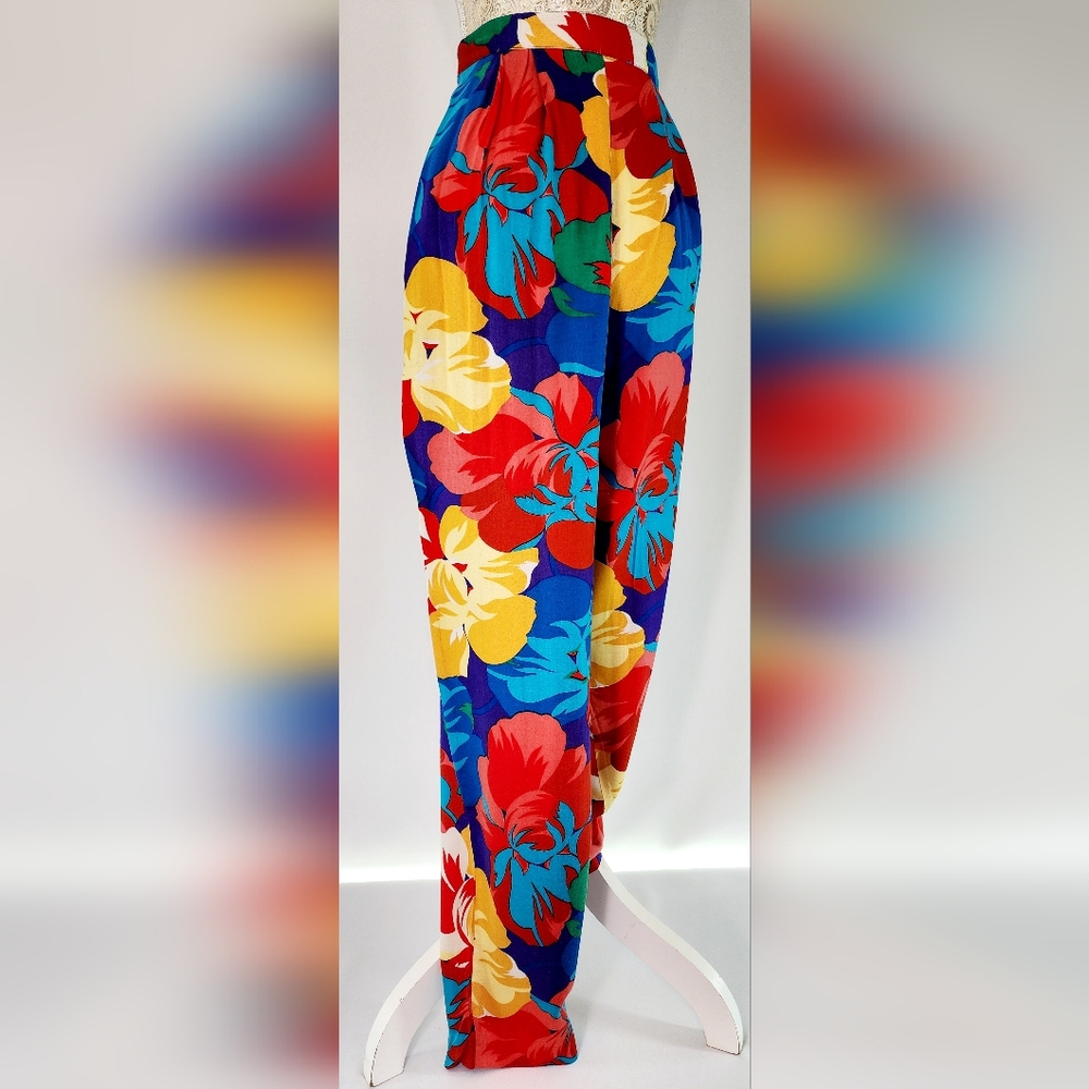 Vintage Jimmy Garcia New York floral slacks